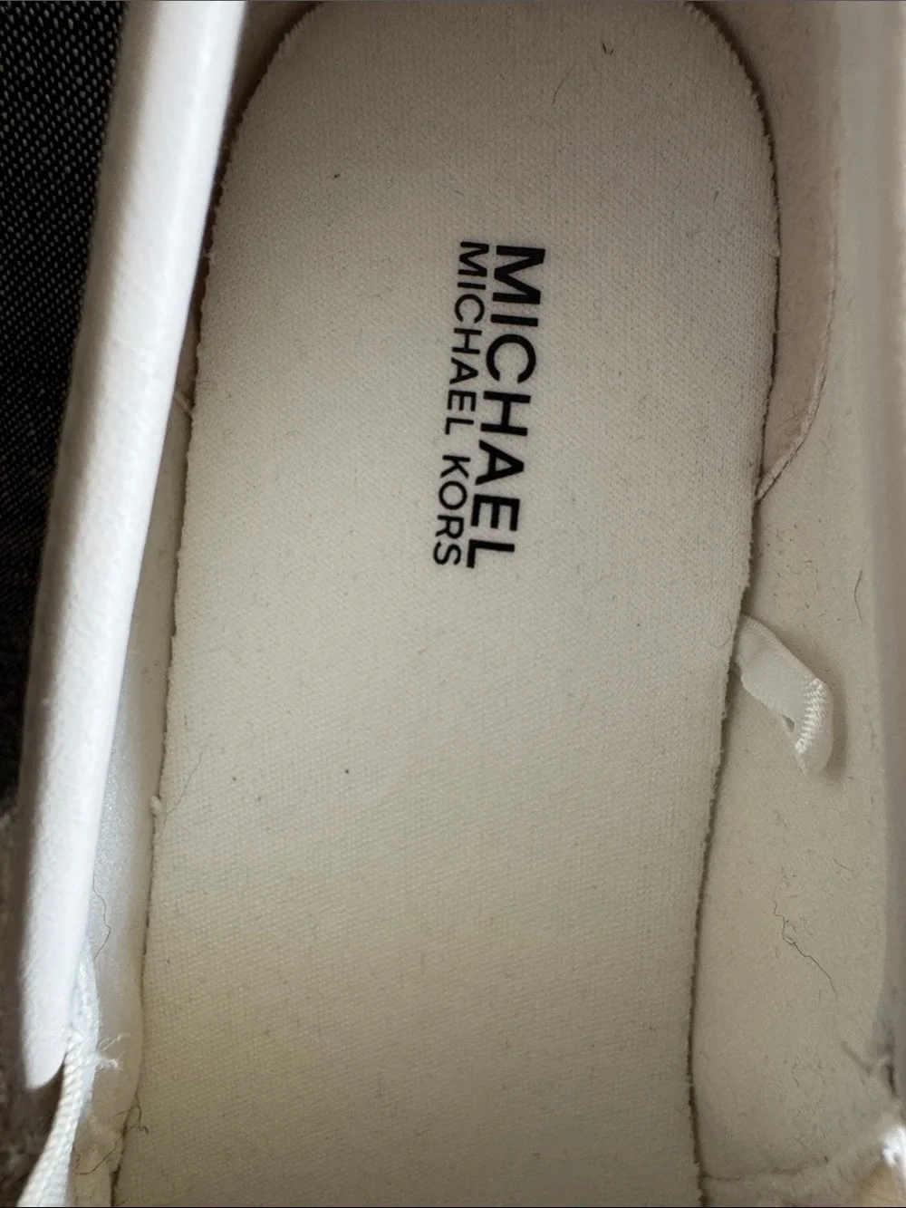 Michael Kors Danyon Slip On Sneakers Vanilla MK Logo NEW Size 5
